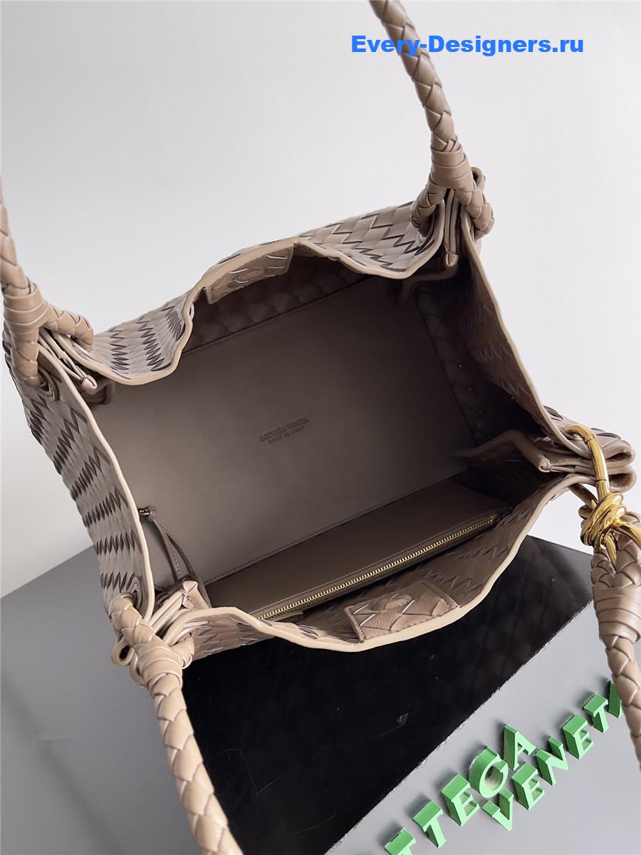 b0tt*ga Ven*ta large andiamo parachute shoulder bag brown