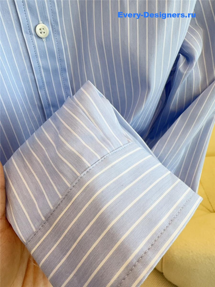 Miu Miu Logo Striped Shirt