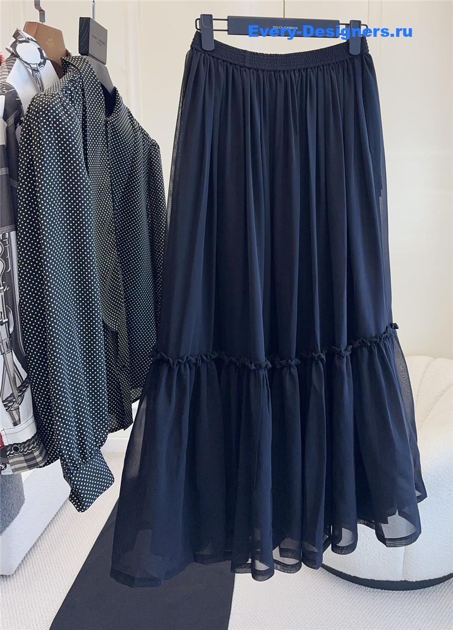 Sa1nt Lau*nt silk long skirt