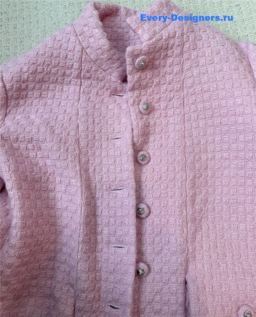 Ch**el pink women’s wool tweed jacket
