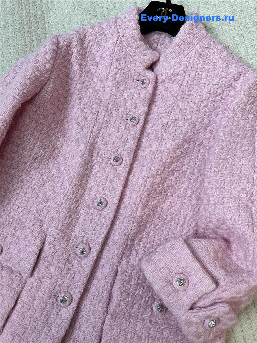 Ch**el pink women’s wool tweed jacket