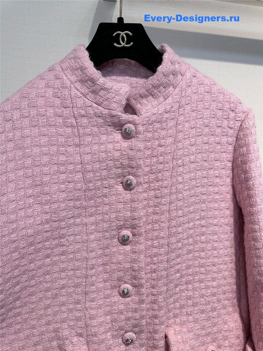Ch**el pink women’s wool tweed jacket