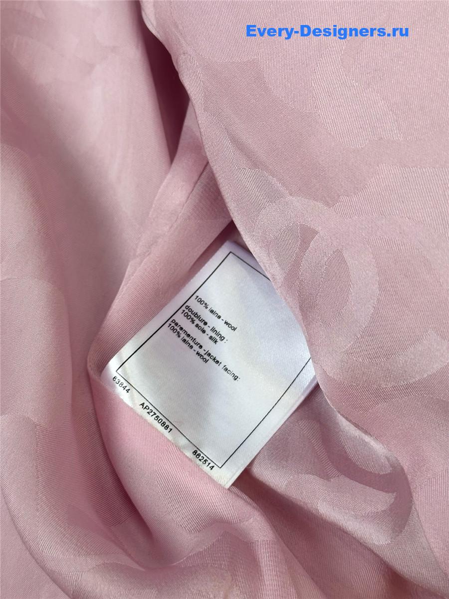 Ch**el pink women’s wool tweed jacket