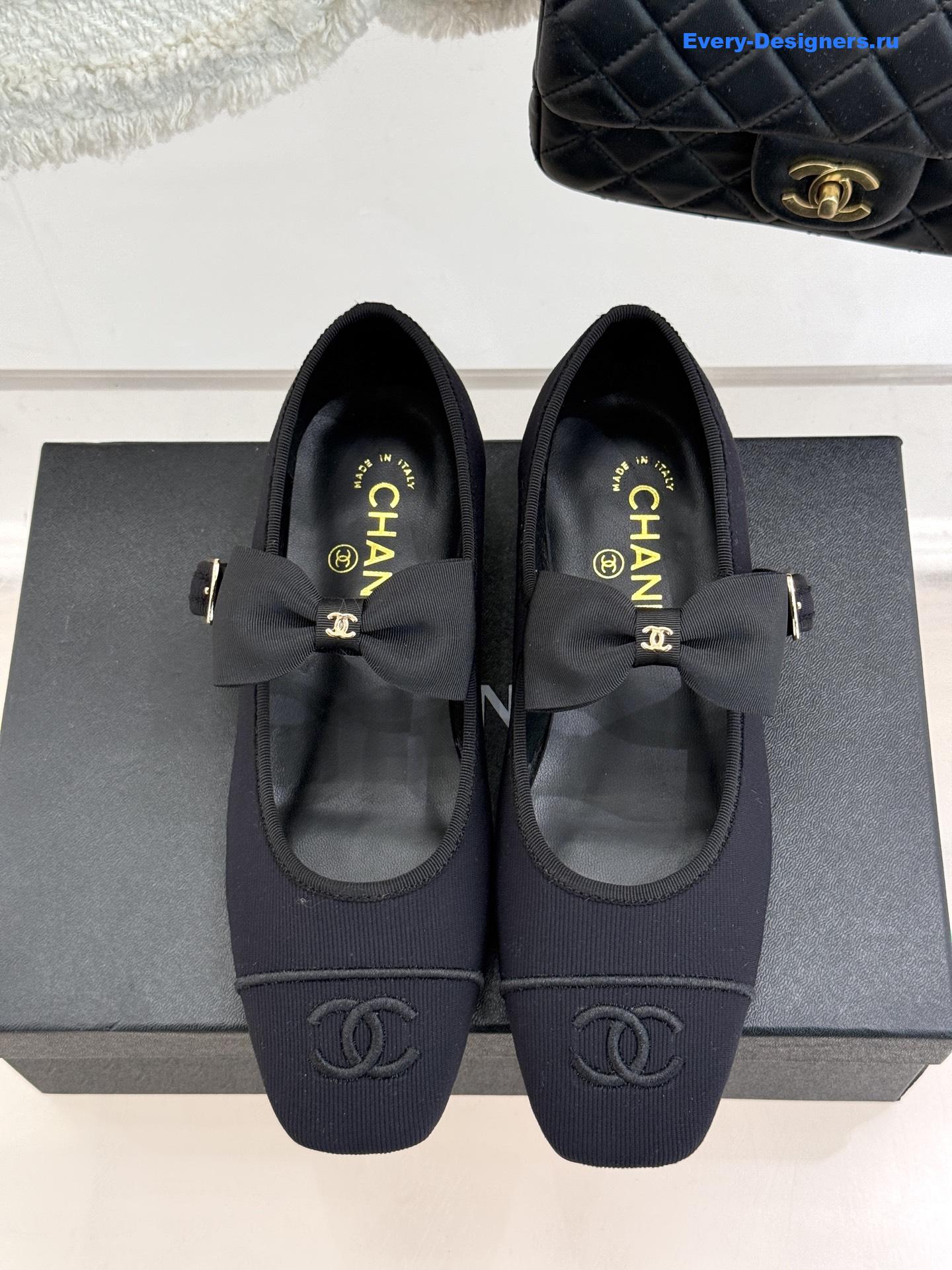 Ch**el black bow mary janes