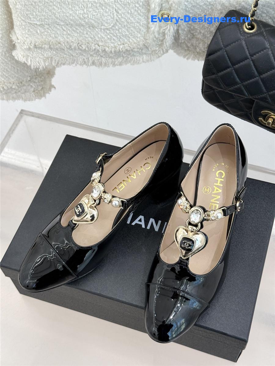 Ch**el chunky heels mary jane pumps