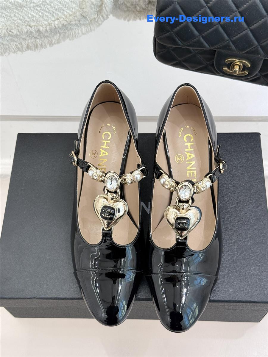 Ch**el chunky heels mary jane pumps