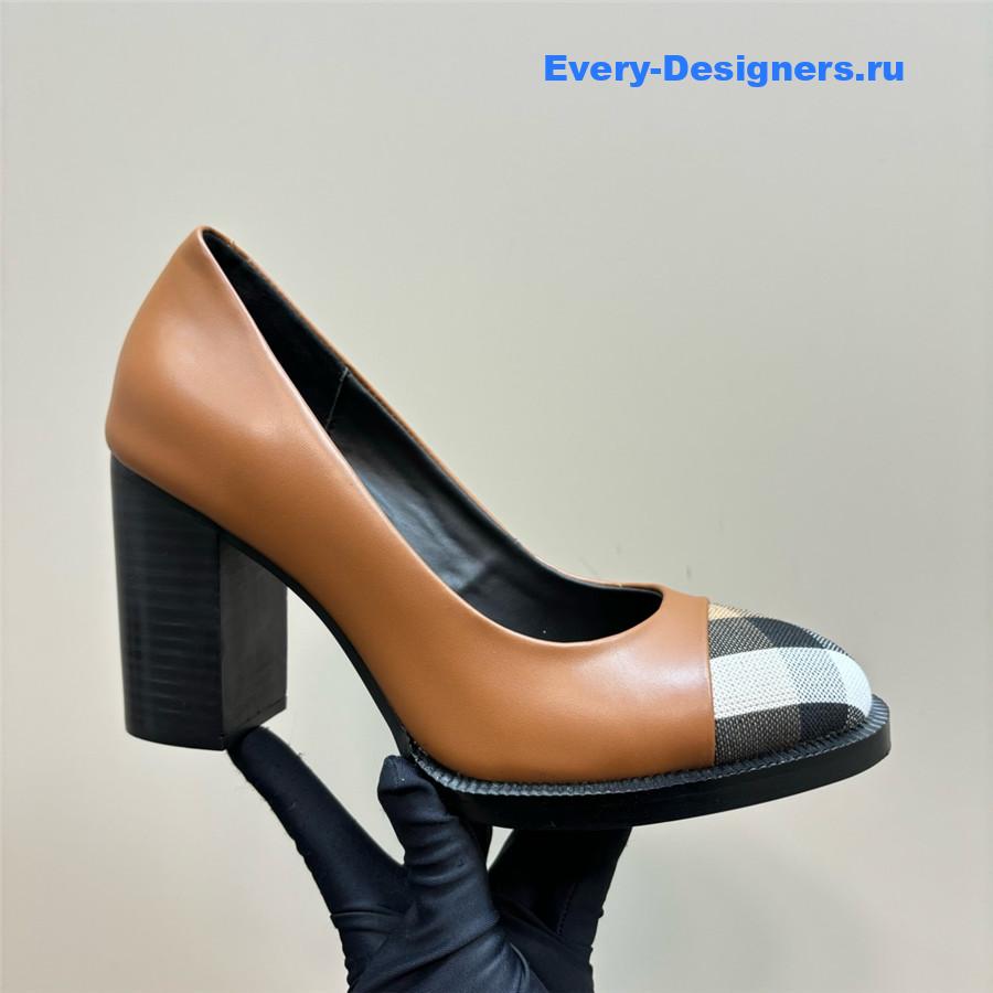 Bv*b*rry brown leather pumps