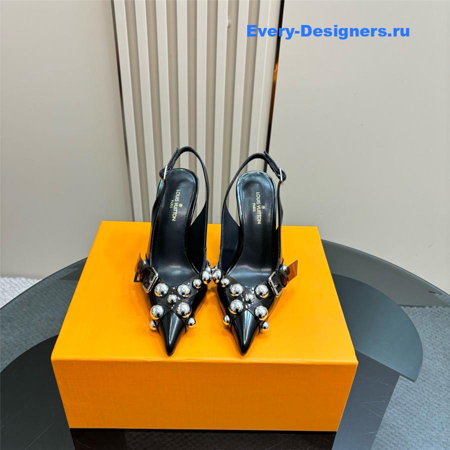 l0vis Vvtt0n studded peep toe heels
