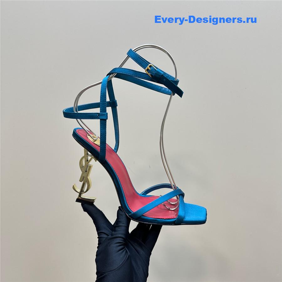 Sa1nt Lau*nt opyum logo heel sandals