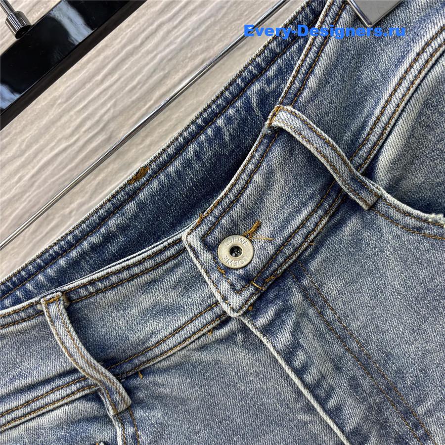 L0ew* blue high-waisted flared-leg jeans