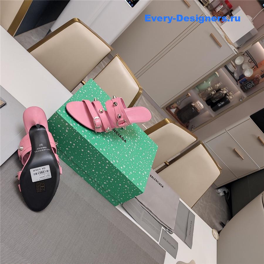 Ba1en*iaga 85mm mule sandals pink