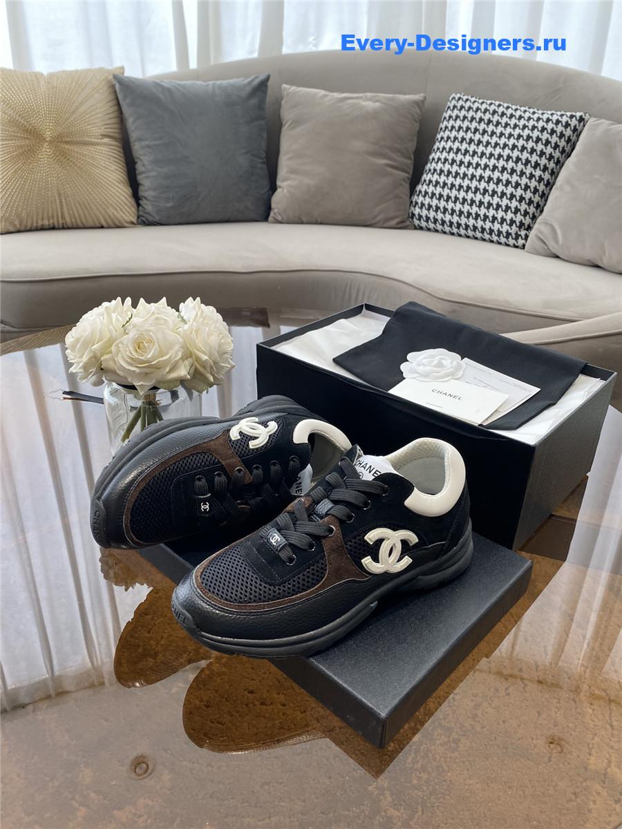 Ch**el cc runners black cyber leather