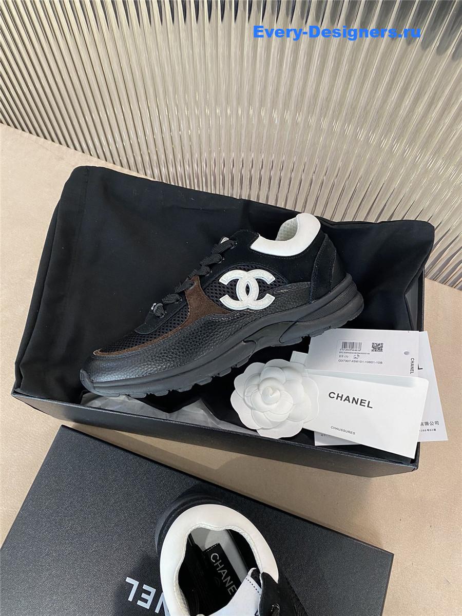 Ch**el cc runners black cyber leather