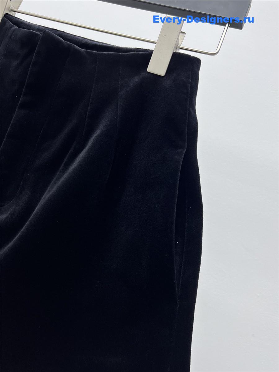 Sa1nt Lau*nt high waist velvet shorts