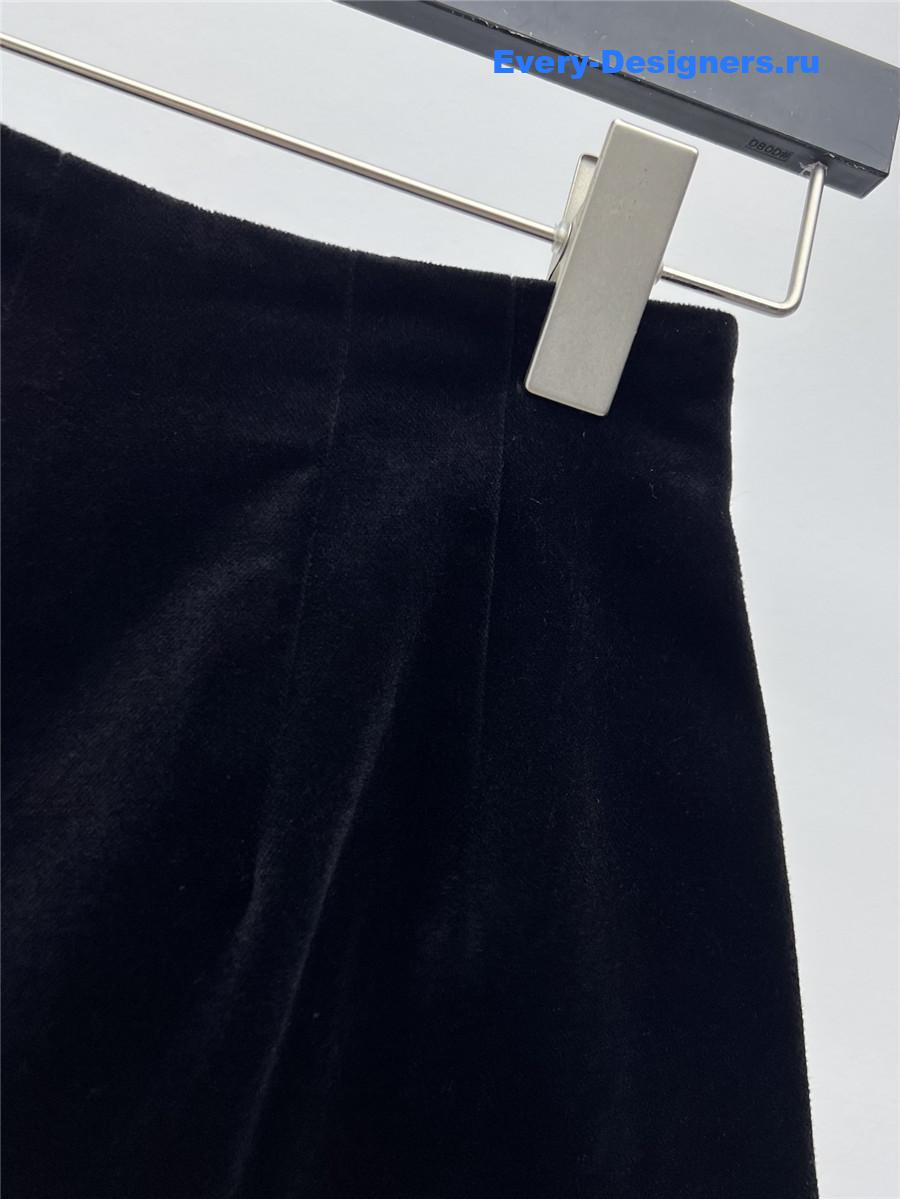 Sa1nt Lau*nt high waist velvet shorts