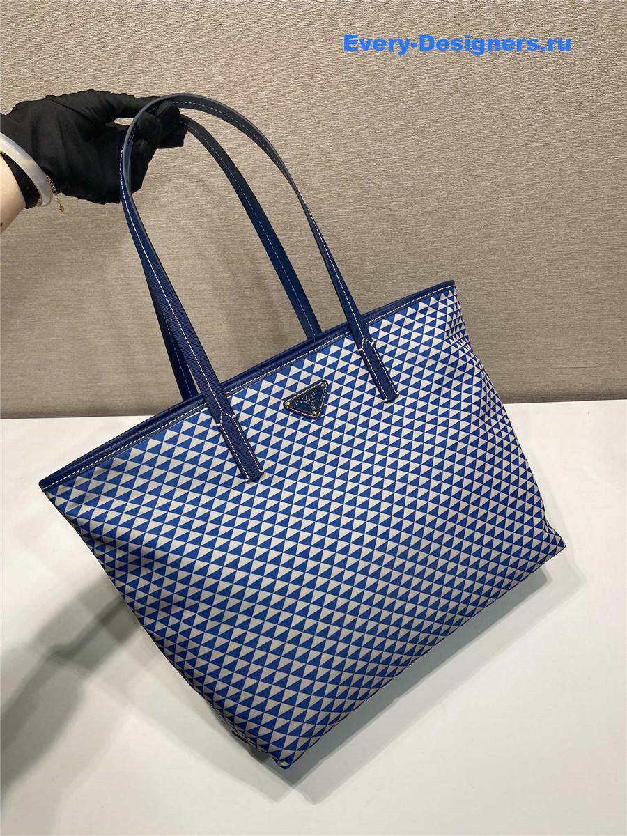 Pra*a tessuto triangulum tote bag blue