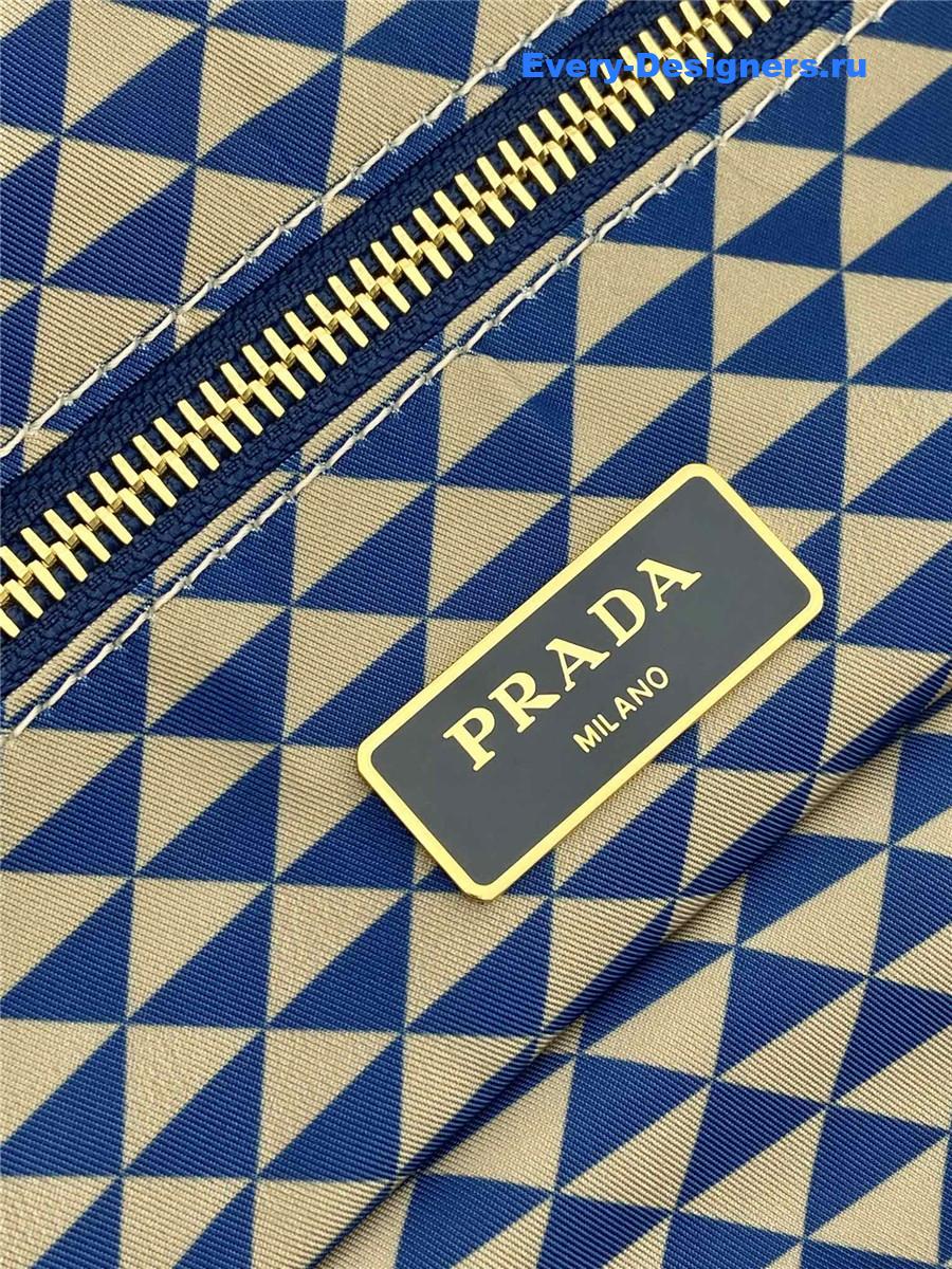 Pra*a tessuto triangulum tote bag blue