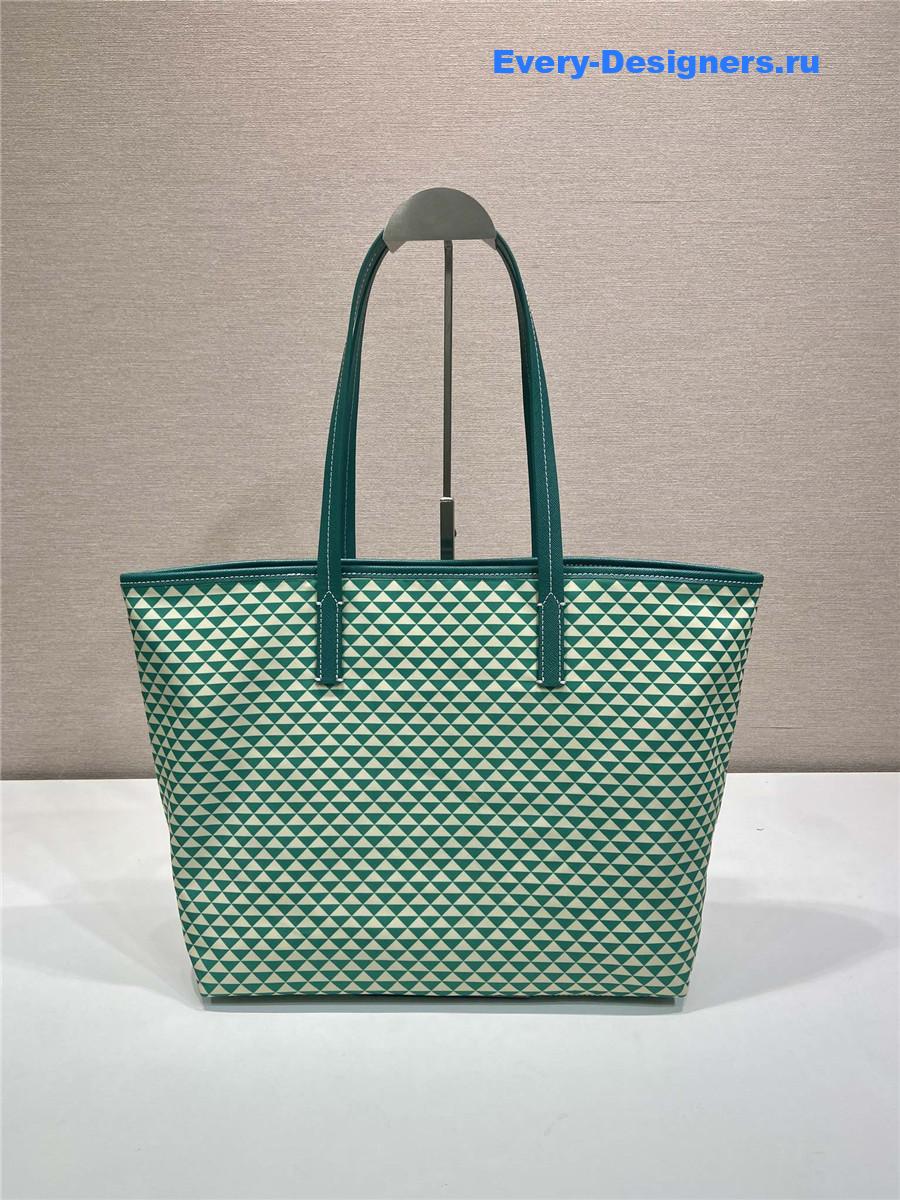 Pra*a tessuto triangulum tote bag green