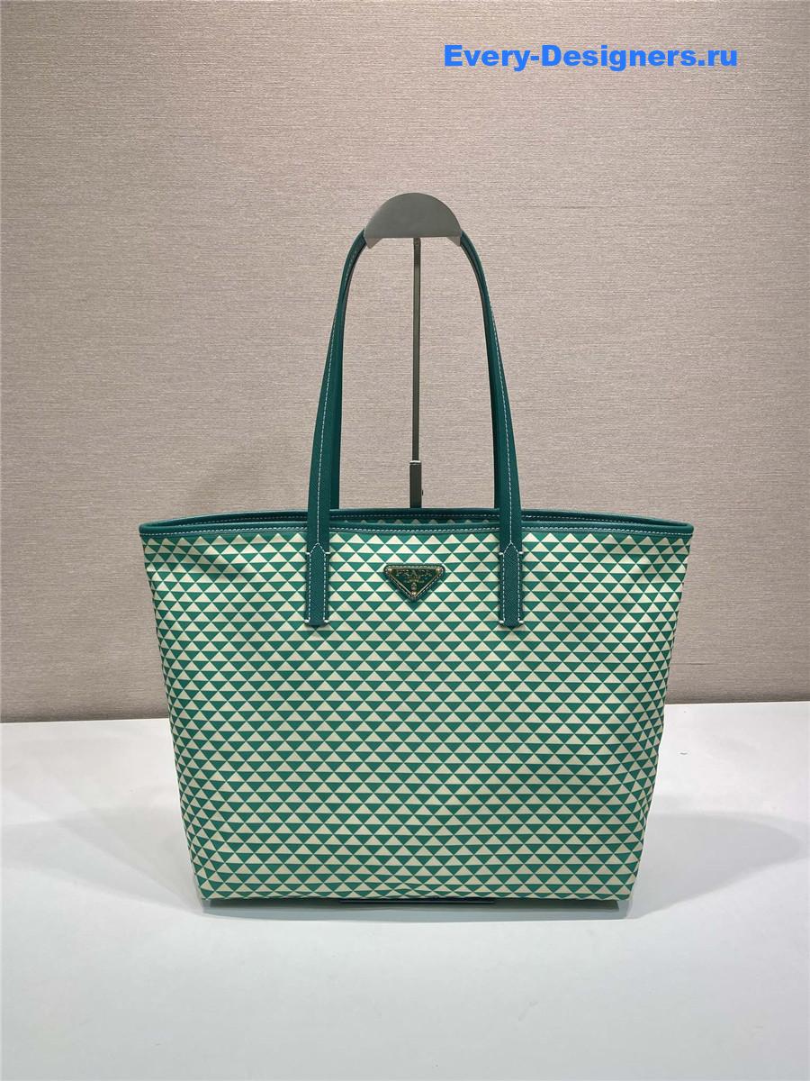 Pra*a tessuto triangulum tote bag green