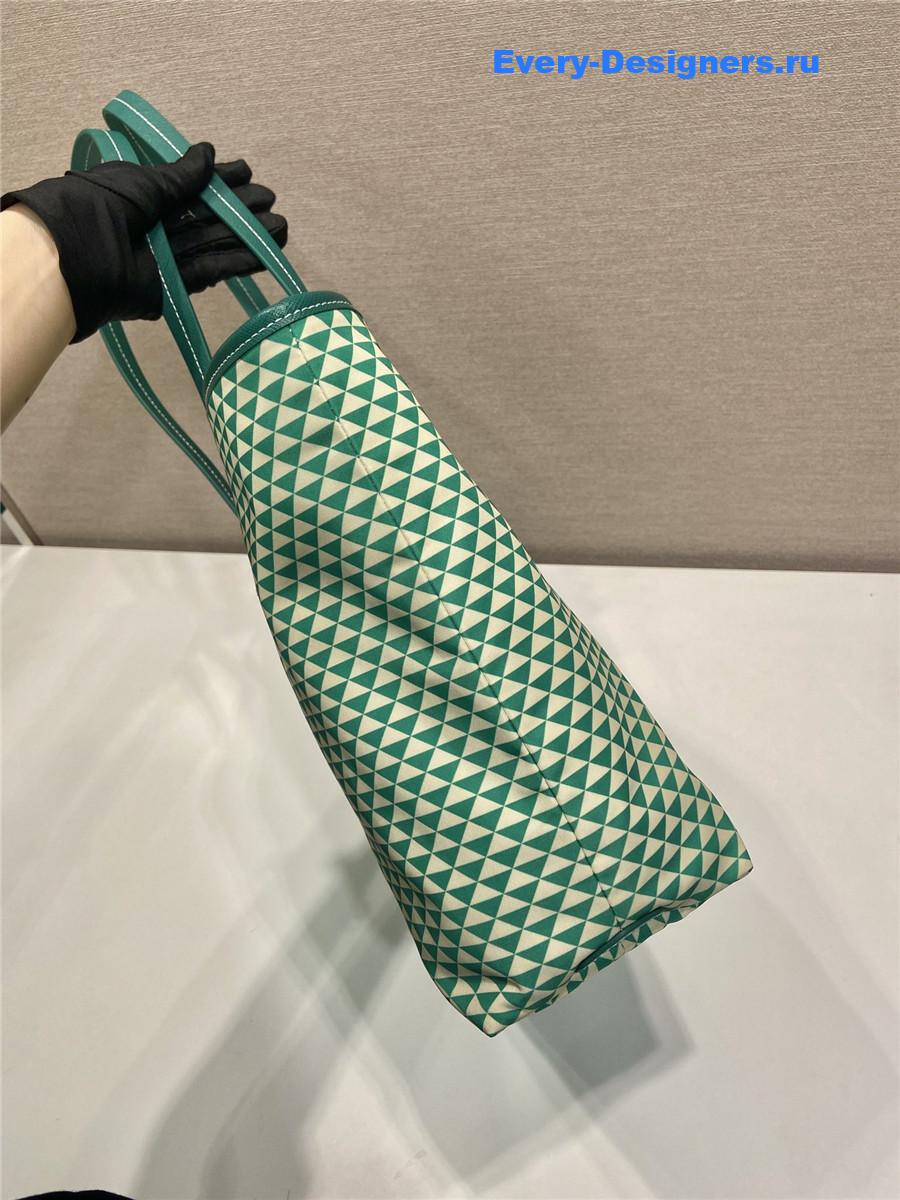 Pra*a tessuto triangulum tote bag green