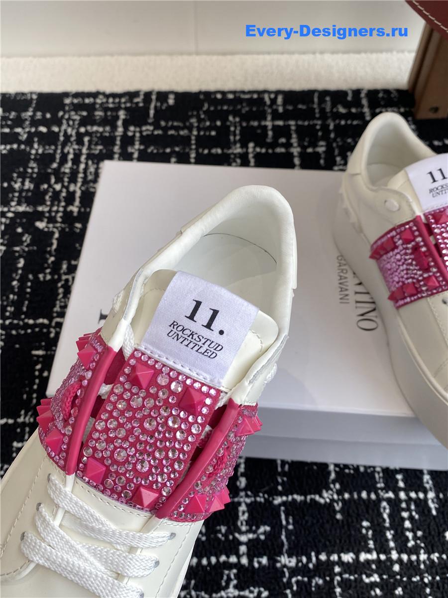 Va1e*ntin0 garavani rockstud leather flatform sneakers