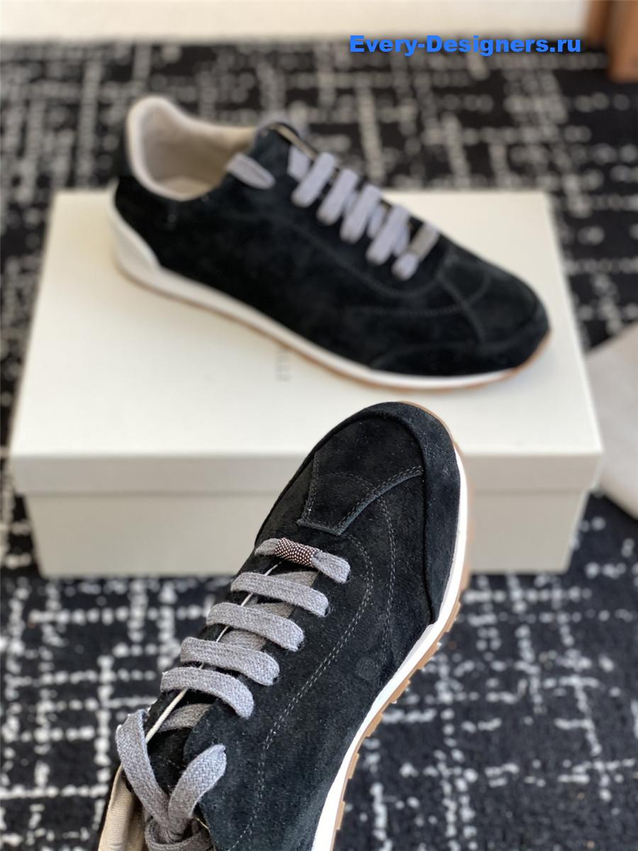 BC 10mm Suede Low Top Sneakers Black