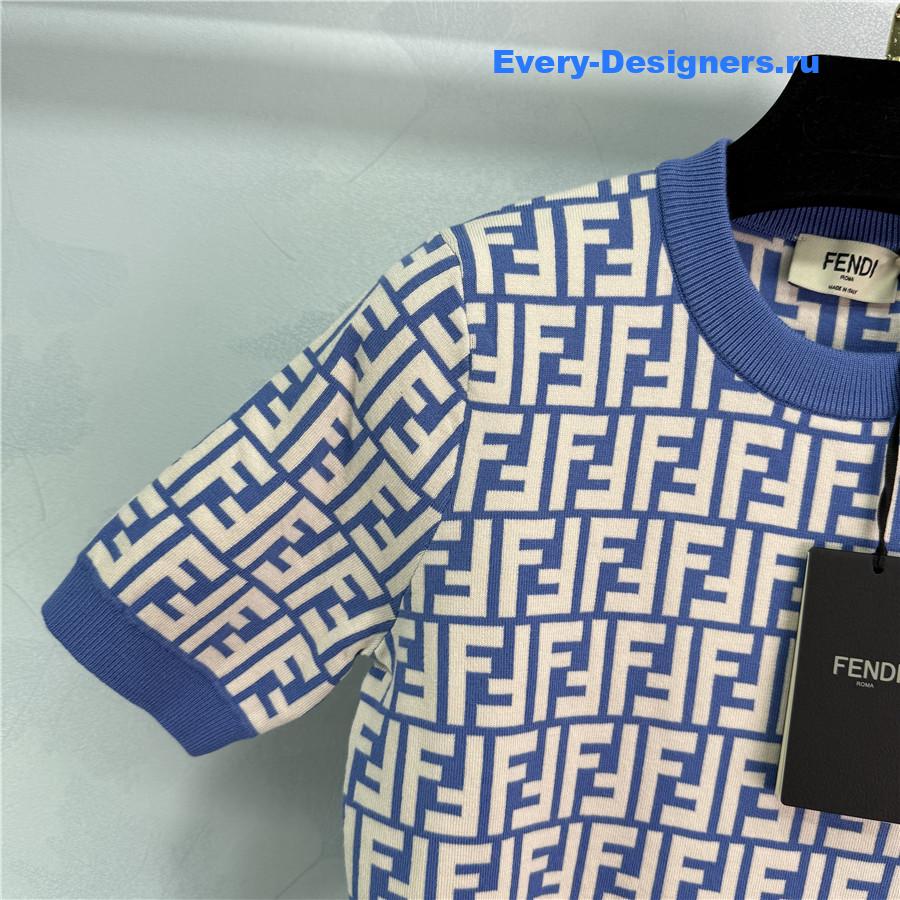 F**di ff knitted crew neck top