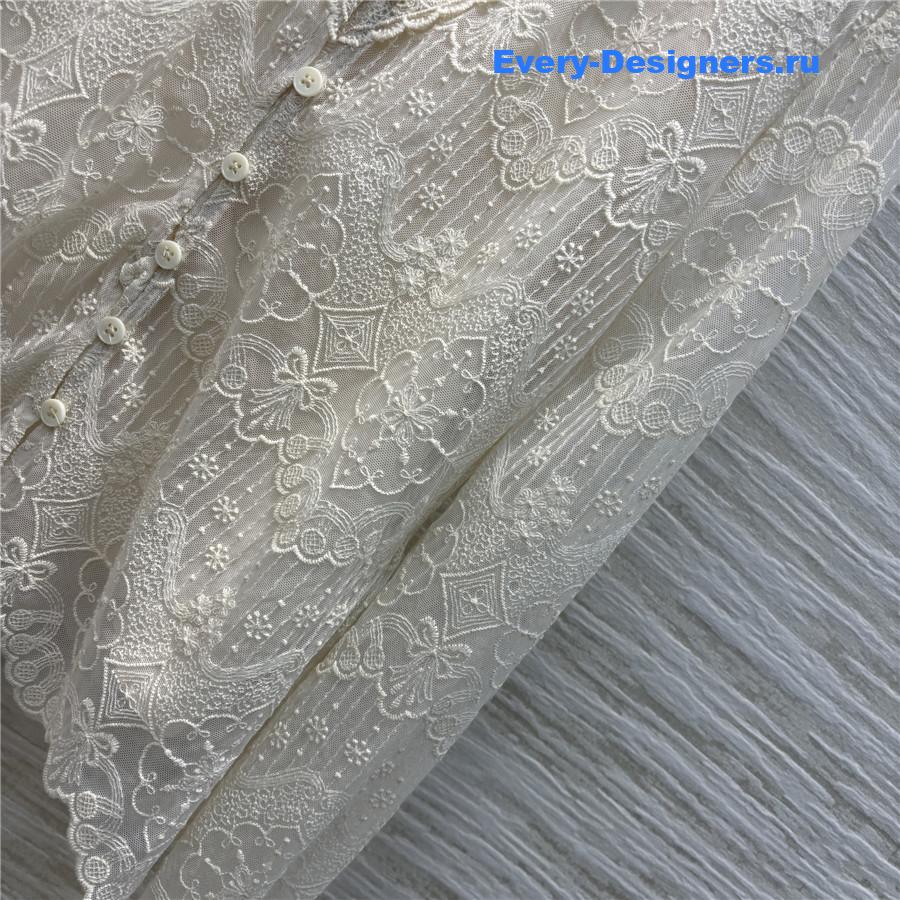 Va1e*ntin0 v-neck lace shirt
