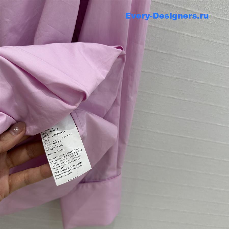 L0ew* pink belted cotton shirt