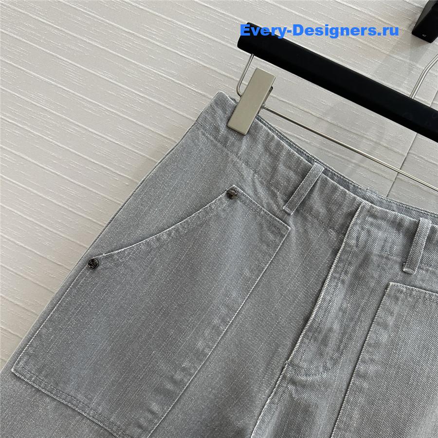 F**di haze blue denim trousers
