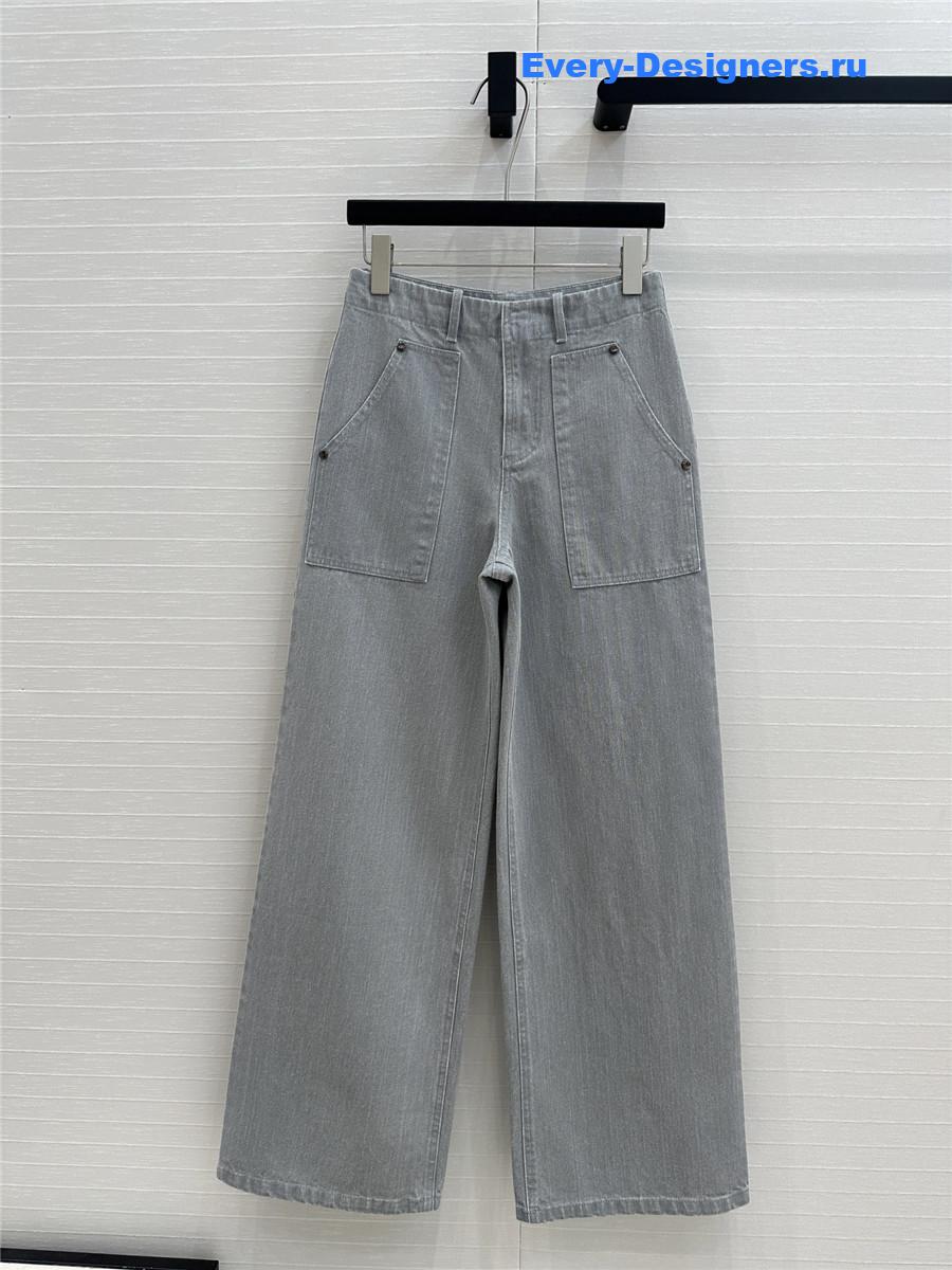 F**di haze blue denim trousers