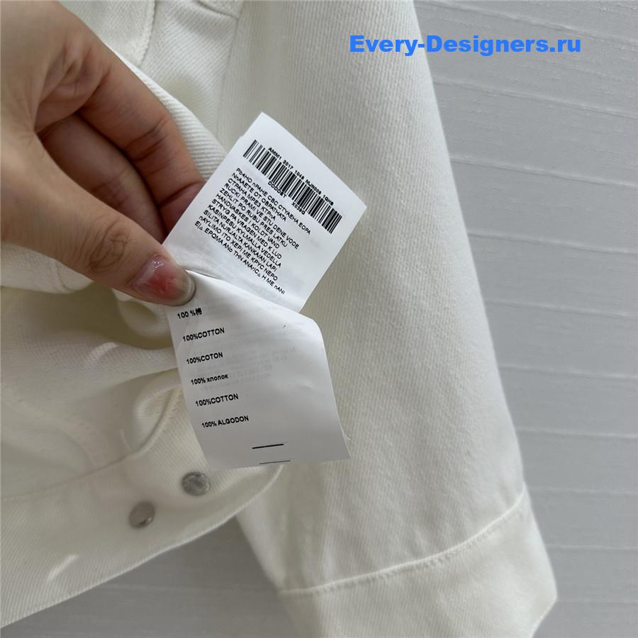 Pra*a short white denim jacket