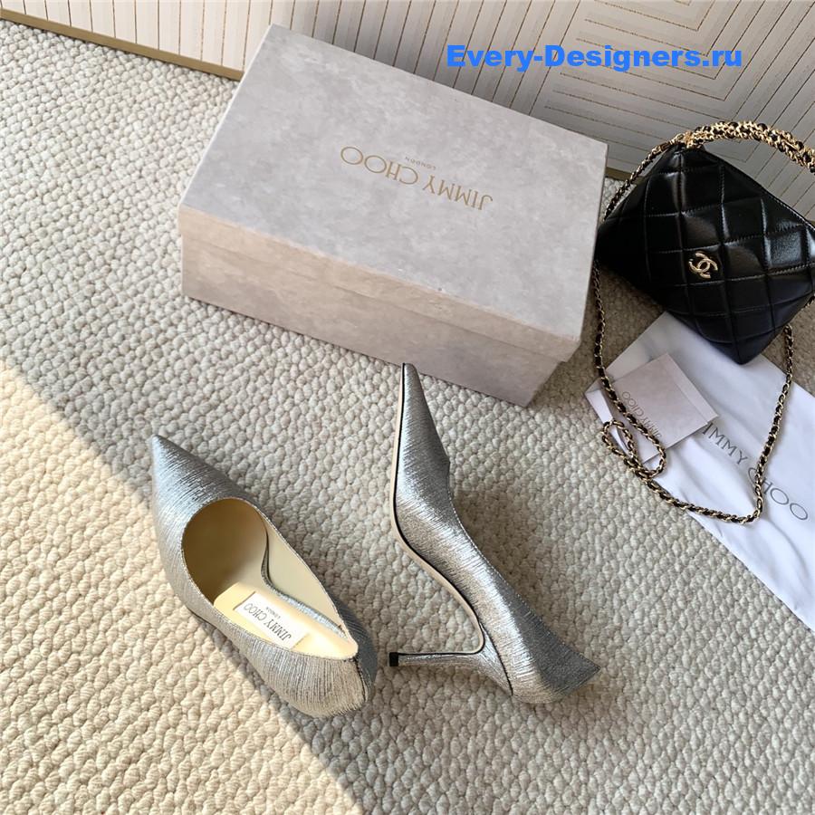 J1m*y Ch00 love 85 glitter pumps silver