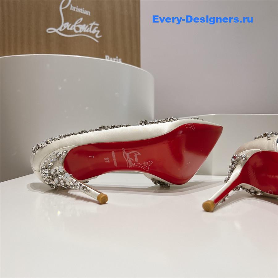 Chr1st1an louboutin artifice strass 120 pumps white