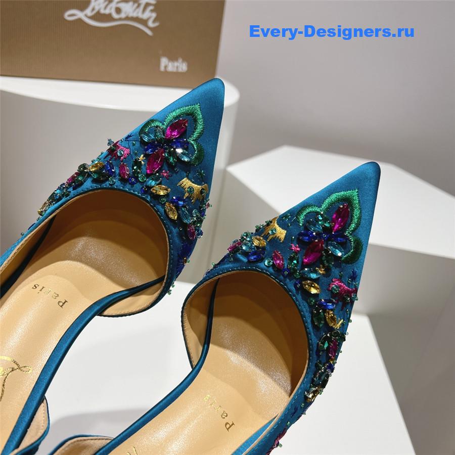 Chr1st1an louboutin artifice strass 120 pumps blue