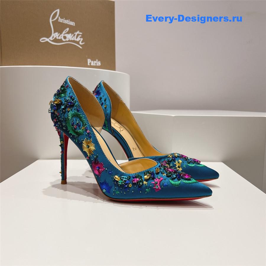 Chr1st1an louboutin artifice strass 120 pumps blue
