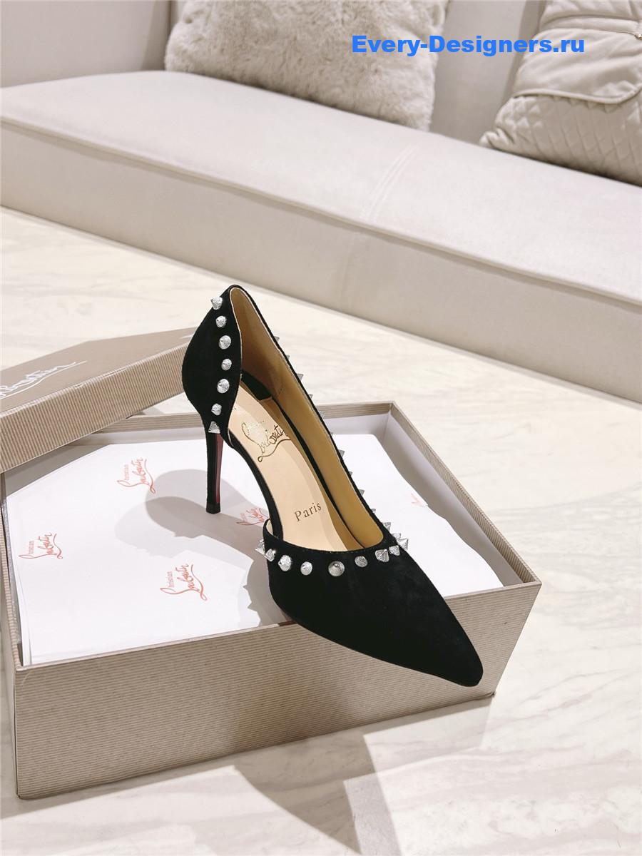 Chr1st1an louboutin anjalina studded heels black