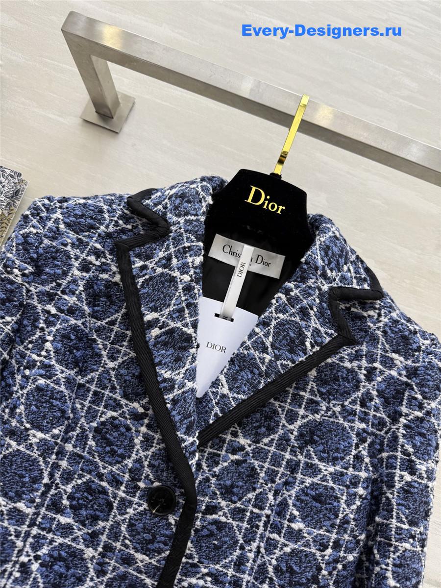 D10r cannage woven lapel blazer