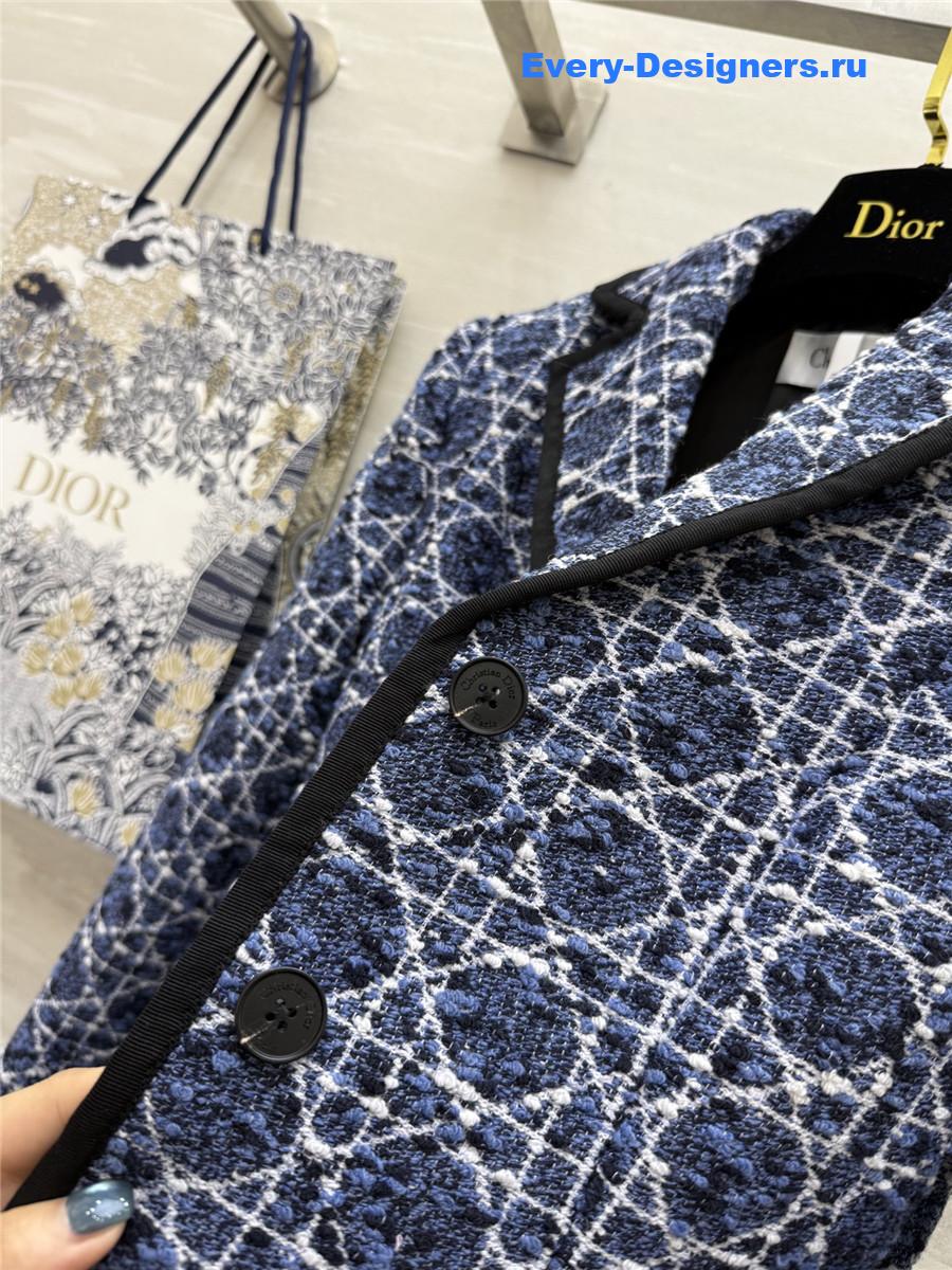 D10r cannage woven lapel blazer