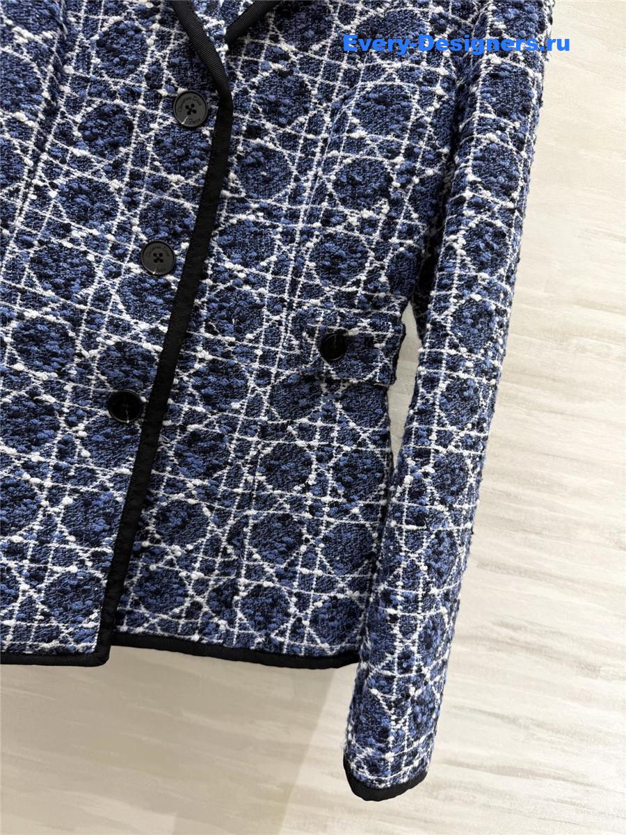 D10r cannage woven lapel blazer