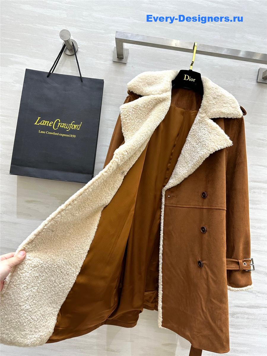 F**di ermanno scervino brown suede coat