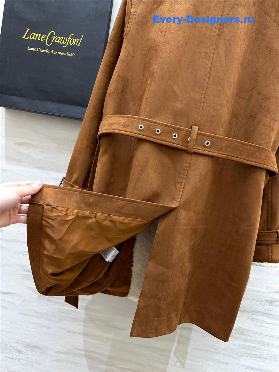 F**di ermanno scervino brown suede coat