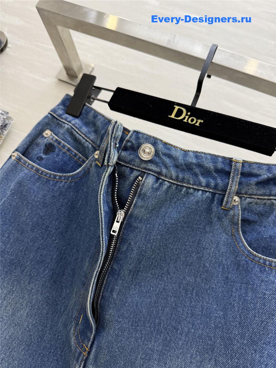 D10r blue fishtail denim skirt