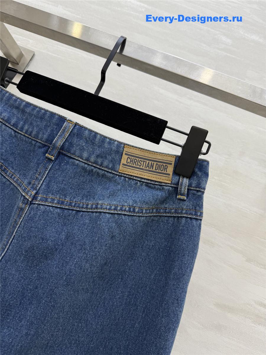 D10r blue fishtail denim skirt