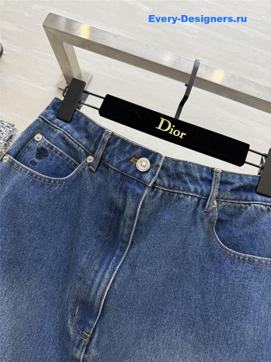 D10r blue fishtail denim skirt