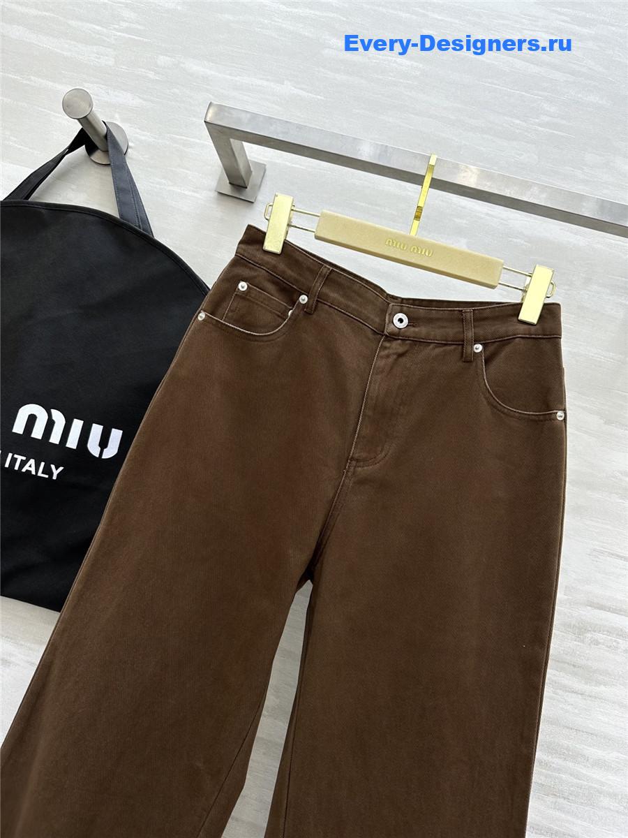 Miu Miu Brown Straight Jeans