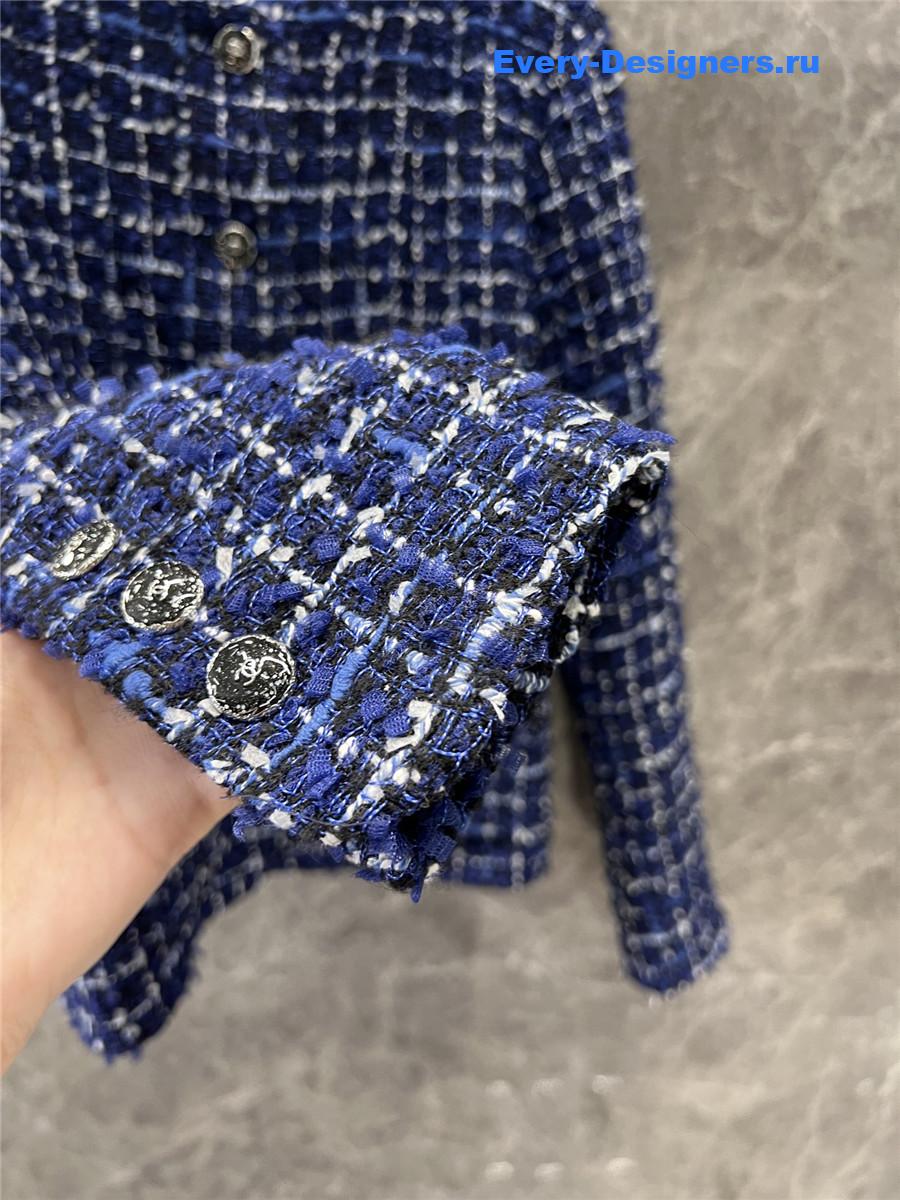 Ch**el blue tweed jacket