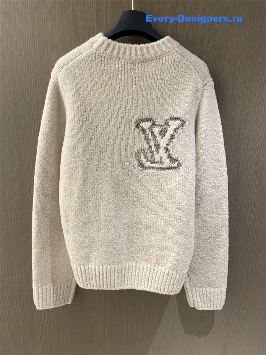 l0vis Vvtt0n lv intarsia crewneck white