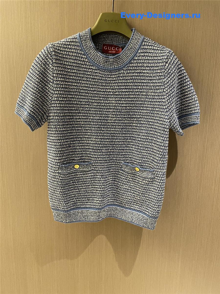 Gvc*1 cotton-blend crew neck sweater