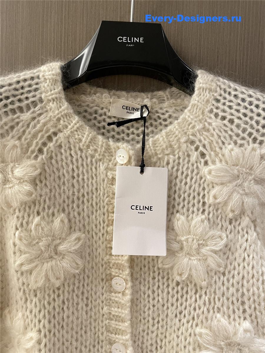 Ce1i*e mohair hollow cardigan